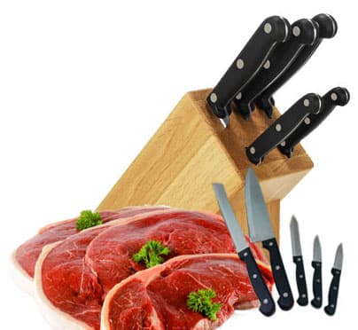 Komplet 5 kuhinjskih noževa sa stalkom