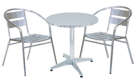 Aluminijumska Baštenska Garnitura 2 Stolice i okrugli sto