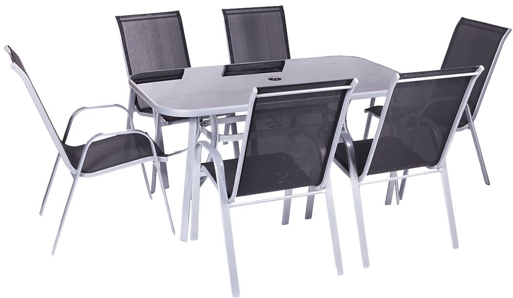 Baštenska - Trpezarijaska Garnitura Wabana Black