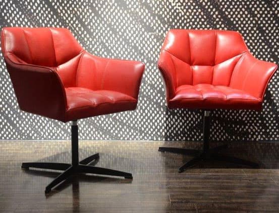 Klub Fotelja B2088 sa točkićima crvena