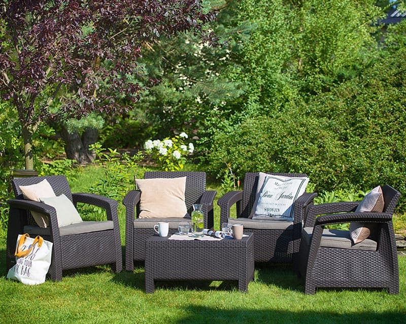 Baštenski Set Curver Allibert Corfu Quatro as Barahona 4 Braon