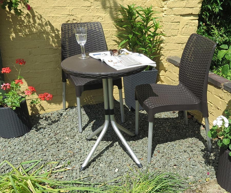 Garnitura Za Terasu Sa Ratan Teksturom - Curver Chelsea Antracit