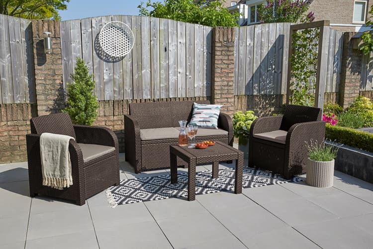 Baštenska Garnitura Curver Keter Georgia - 2 Fotelje, Dvosed, Sto