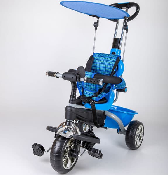 Dečiji tricikl sa tendom 02 plavi KR02