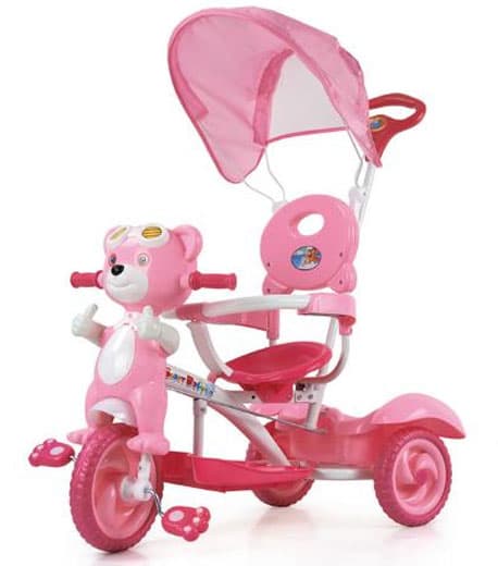 Dečiji tricikl Guralica sa tendom Meda roze 290082
