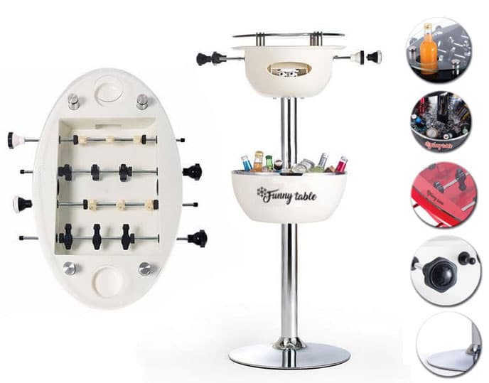 Barski sto sa stonim fudbalom Funny Table Milky