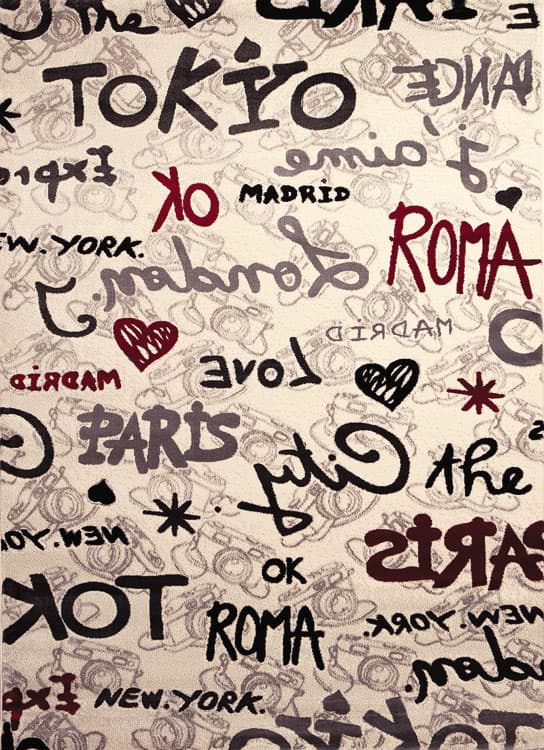 Tepih Ekol Popart P 015 Anthracite White 160x230 cm