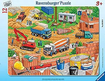 Ravensburger puzzle 12 delova - Mašine na gradilištu 06058