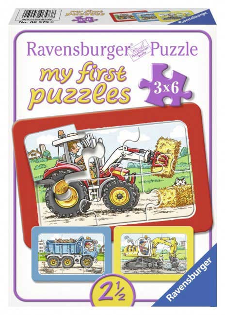 Ravensburger puzzle 3x6 delova - 3 u 1 mašine 06573
