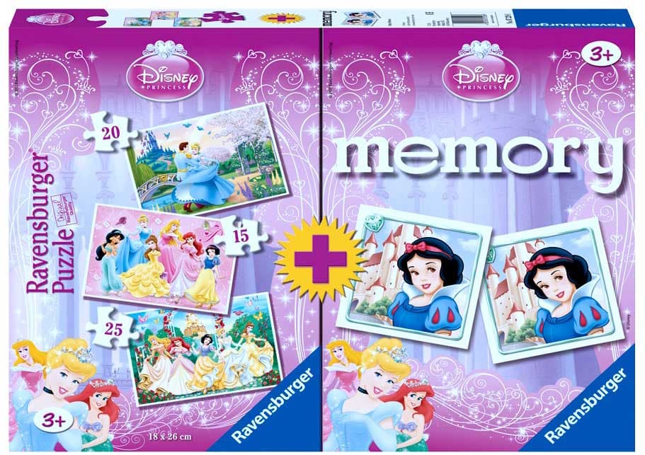 Ravensburger puzzle 60 delova + igra memorije - Disney Princess 2u1 07228