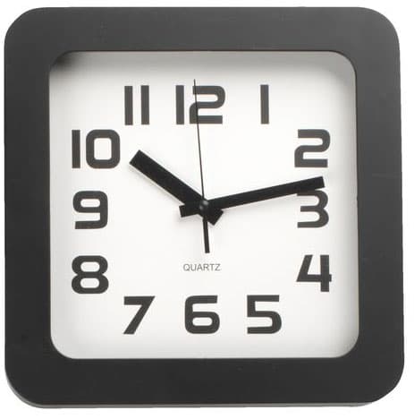 Zidni sat Square crni