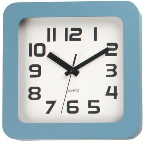 Zidni sat Square svetlo plava boja