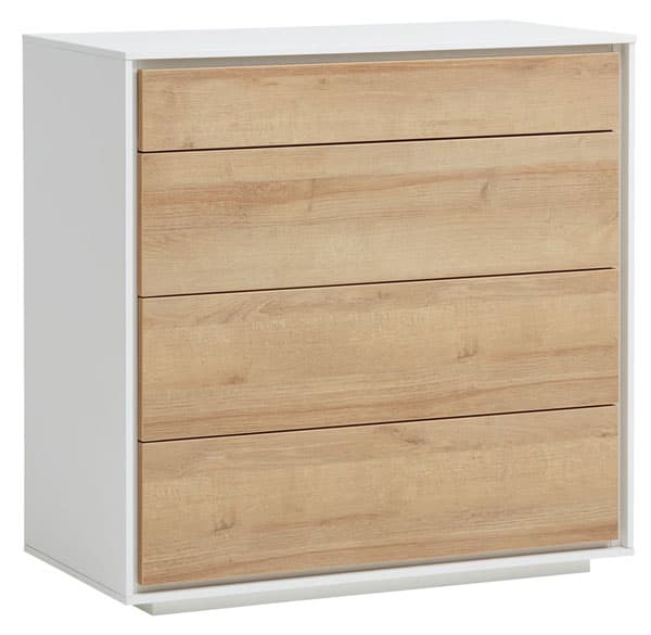 Komoda Arga 4 fioke hrast-bela