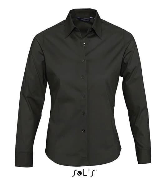 Ženska košulja sa dugim rukavima Sols Eden Black veličina M 17015