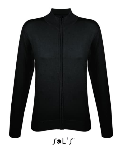 Sols Ženski džemper sa rajsferšlusom Gordon Women Black veličina S 00550