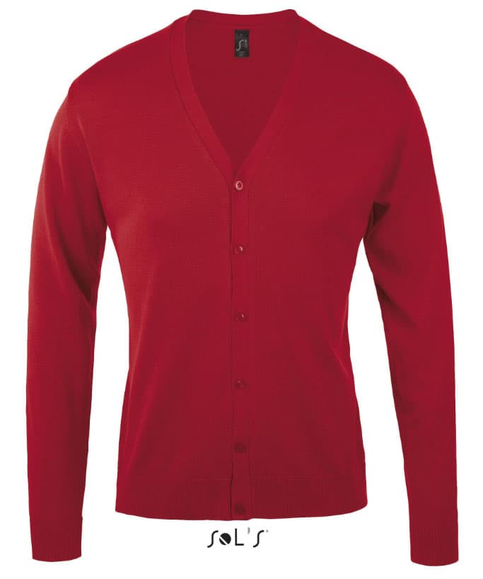 Muški džemper na kopčanje Sols Golden Men Red veličina S 90011