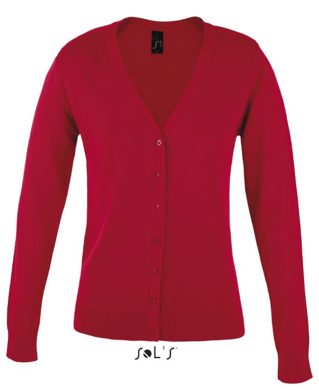 Sols Ženski džemper na kopčanje Golden Women Red veličina XXL 90012