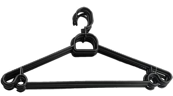 Vešalice za odeću 5 komada crne