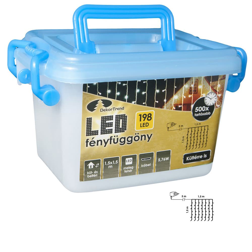 LED Novogodišnje Lampice - Zavesa Za Spoljnu i Unutrašnju Upotrebu 1.5 x 1.5 m