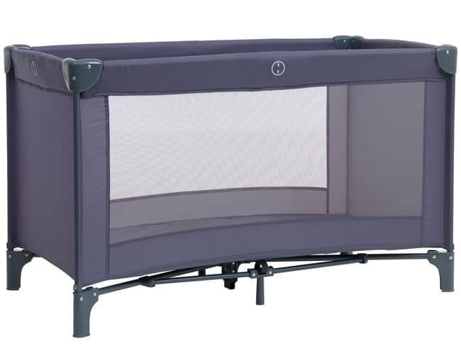 Prenosni krevetac Nasso tamno siva