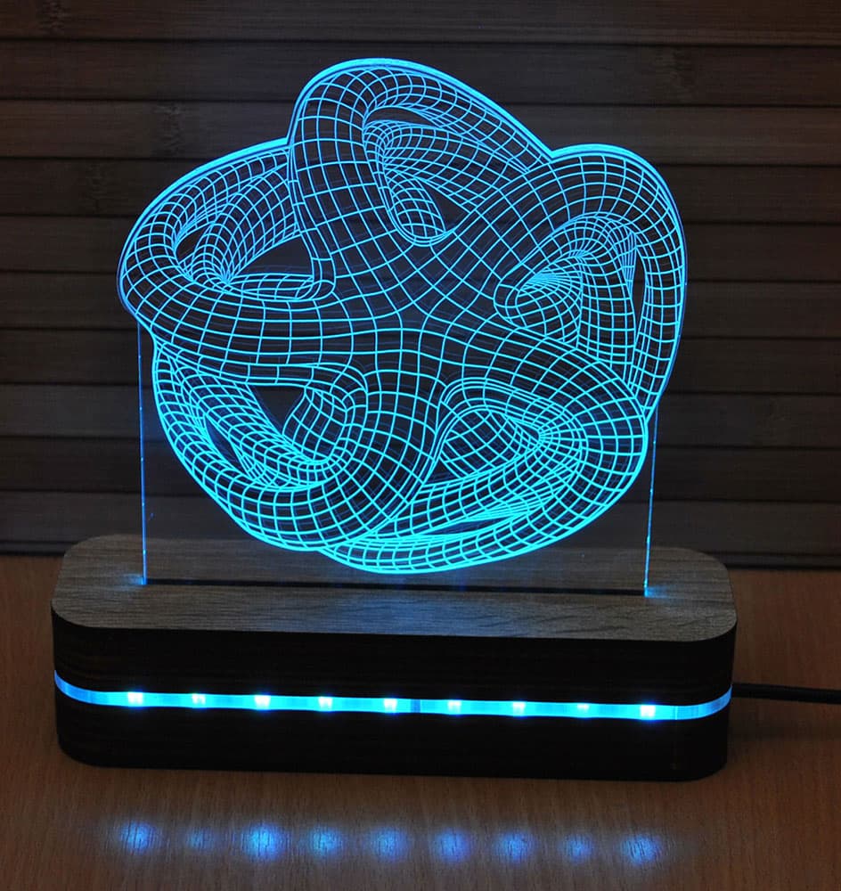 Black Cut 3D LED Lampa Star Multicolor - 9 boja