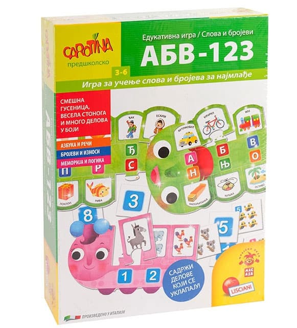 Edukativna igra za učenje slova i brojeva ABV-123 Lisciani 35811