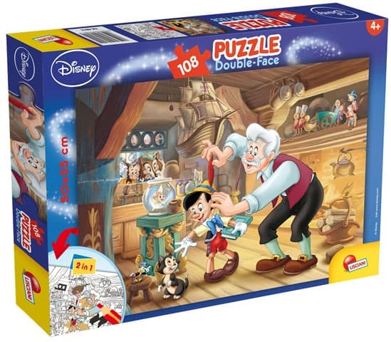 Lisciani Puzzle Pinokio Složi i oboji 2u1 108 delova 31687