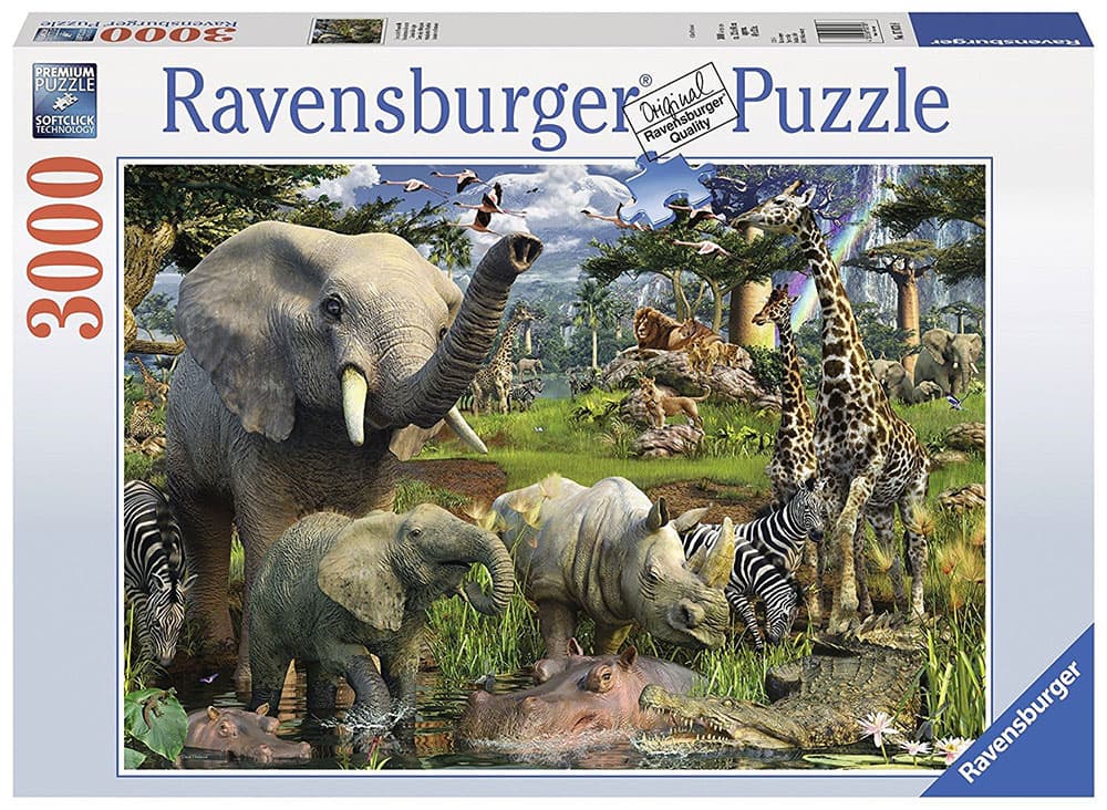 Ravensburger puzzle Životinje - Animal Kingdom Collection - Animals at the Waterhole  3000 delova RA17070