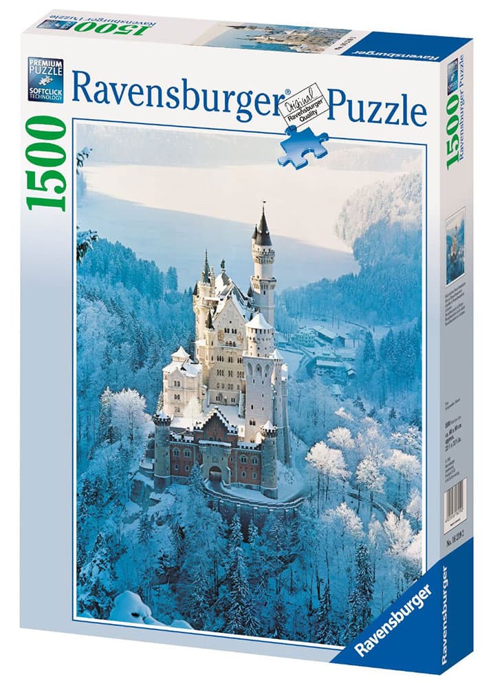 Ravensburger puzzle Nemačka - Zamak Nojšvanštajn u zimu 1500 delova