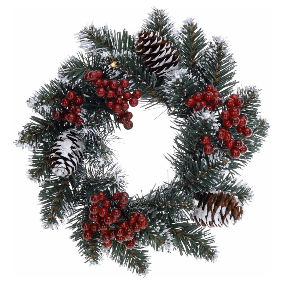 Novogodišnji Venac, Sa Šišarkama,  Za Vrata - Dekoracija 20 cm