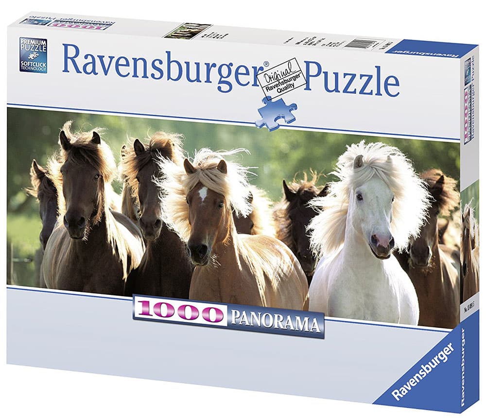 Ravensburger puzzle Životinje - Konji - Wild Horses 1000 delova PANORAMA prikaz RA15091