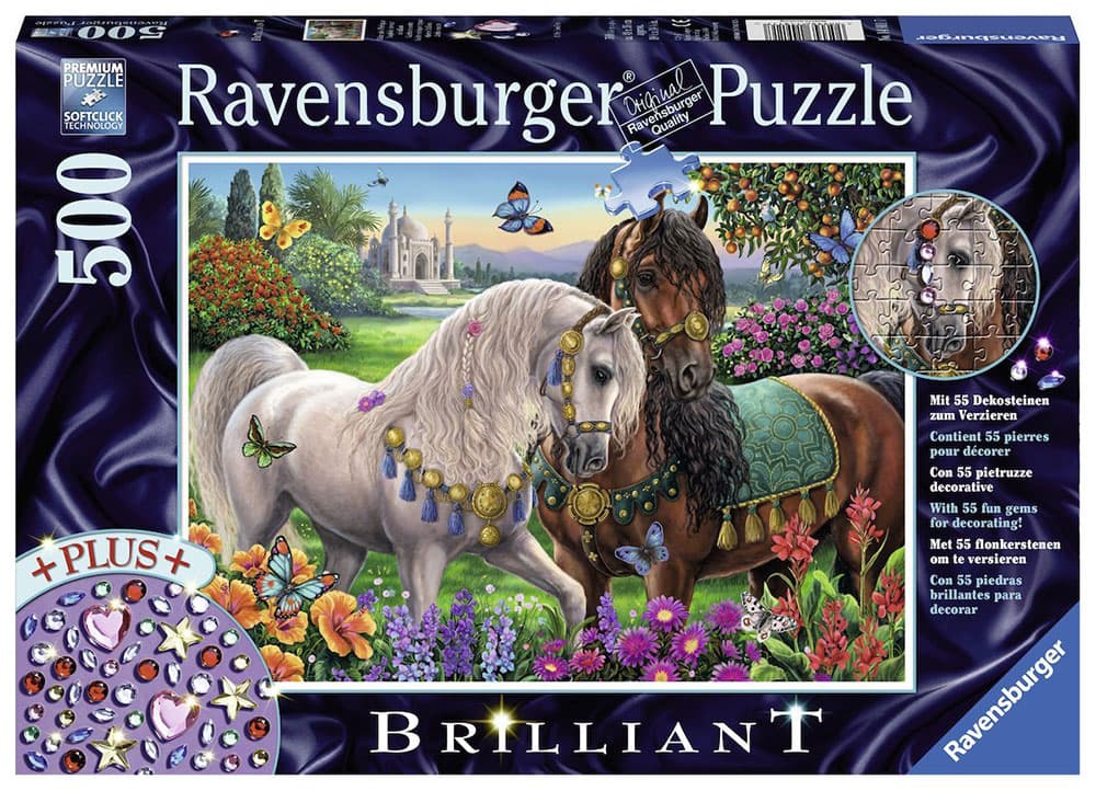 Ravensburger puzzle BRILLIANT - Adorned Stallions 500 delova RA14911