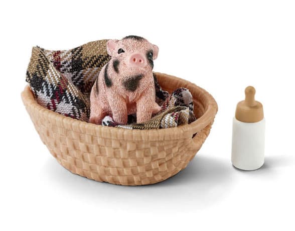 Schleich Figure Domaće životinje - Prase u korpi 42294