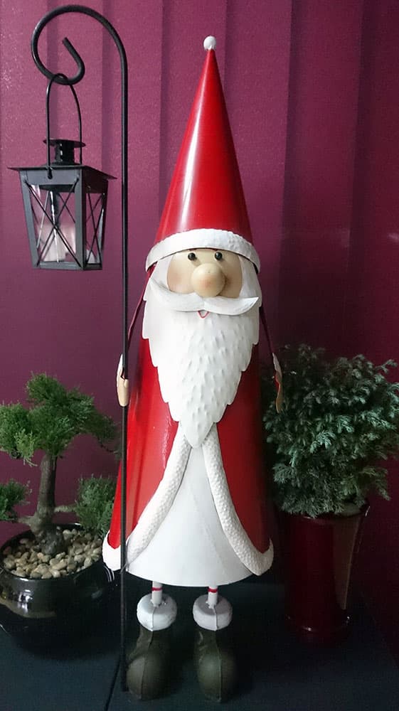 Deda Mraz Metalni 75 cm Sa Kandelabrom Za Sveće