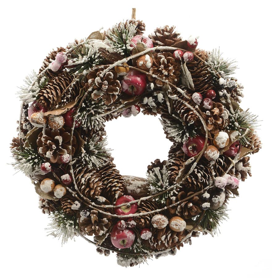Božićni venac 33cm sa bobicama
