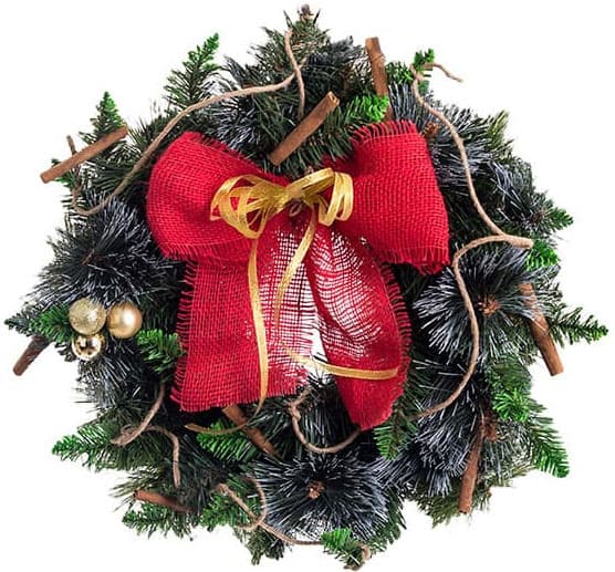Božićni venac sa ukrasima 30 cm