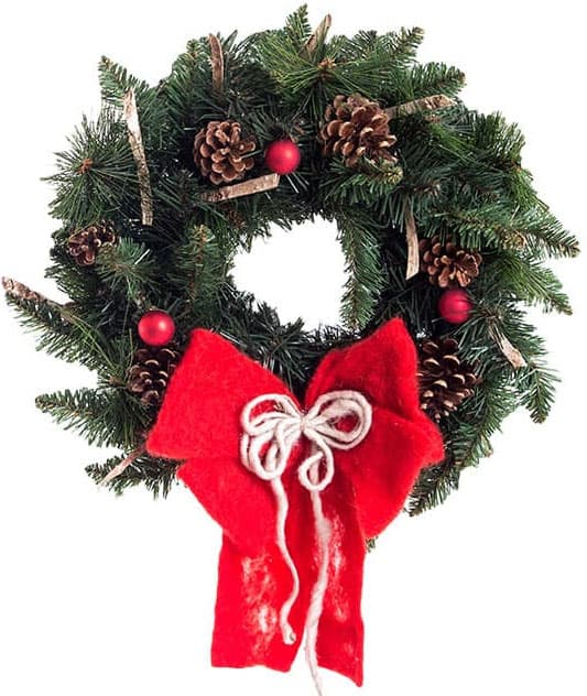 Božićni venac sa ukrasima 30 cm