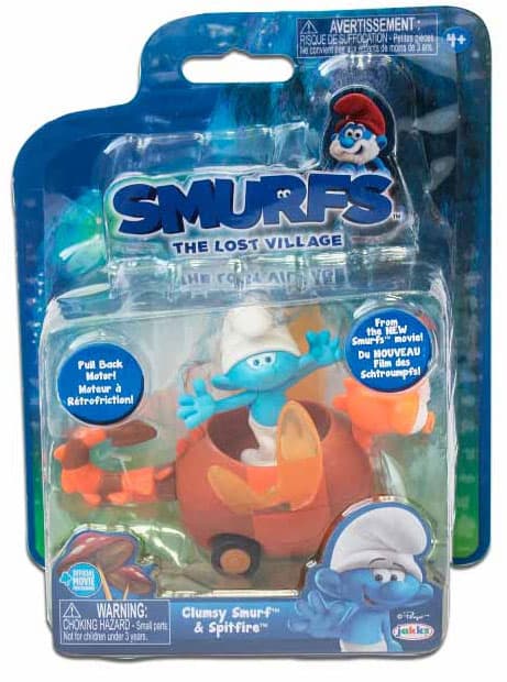 Štrumpfovi set Clumsy i ptica Spitfire vozilo JP30872