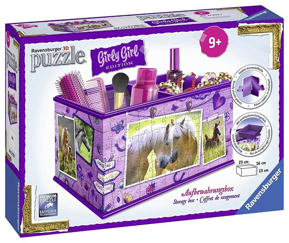  Ravensburger 3D puzzle GIRLY GIRL edition - Za devojčice - Kutija za sitnice - Konji - Storage Box Horses 216 delova RA12072
