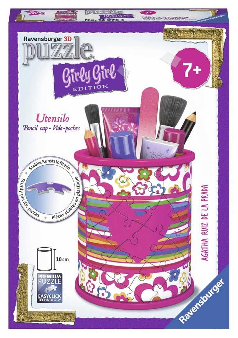  Ravensburger 3D puzzle GIRLY GIRL edition - Za devojčice - Kutija za olovke - Art - Pencil Cup Agatha Ruiz De La Prade 54 dela RA12076