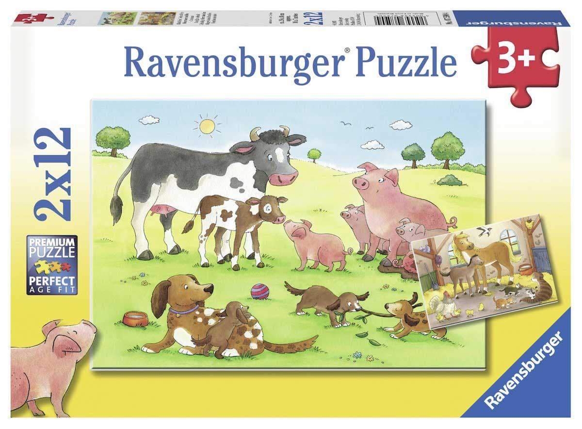 Ravensburger puzzle  Dečije puzle - 2x12 - Životinje - Animals Children  2x12 delova  RA07590