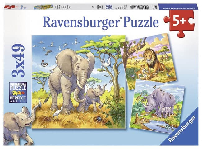 Ravensburger puzzle Dečije puzle - 3x49 - Životinje - Wild Animals  3x49 delova RA08003