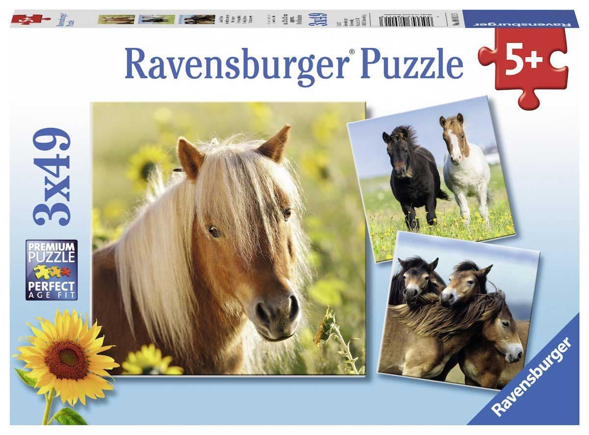 Ravensburger puzzle Dečije puzle - 3x49 - Životinje - Konji - Horses  3x49 delova RA08011