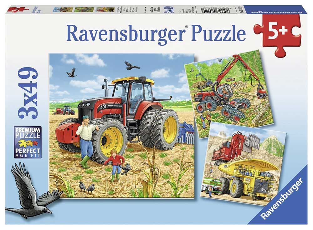 Ravensburger puzzle Dečije puzle - 3x49 - Large Machines  3x49 delova RA08012