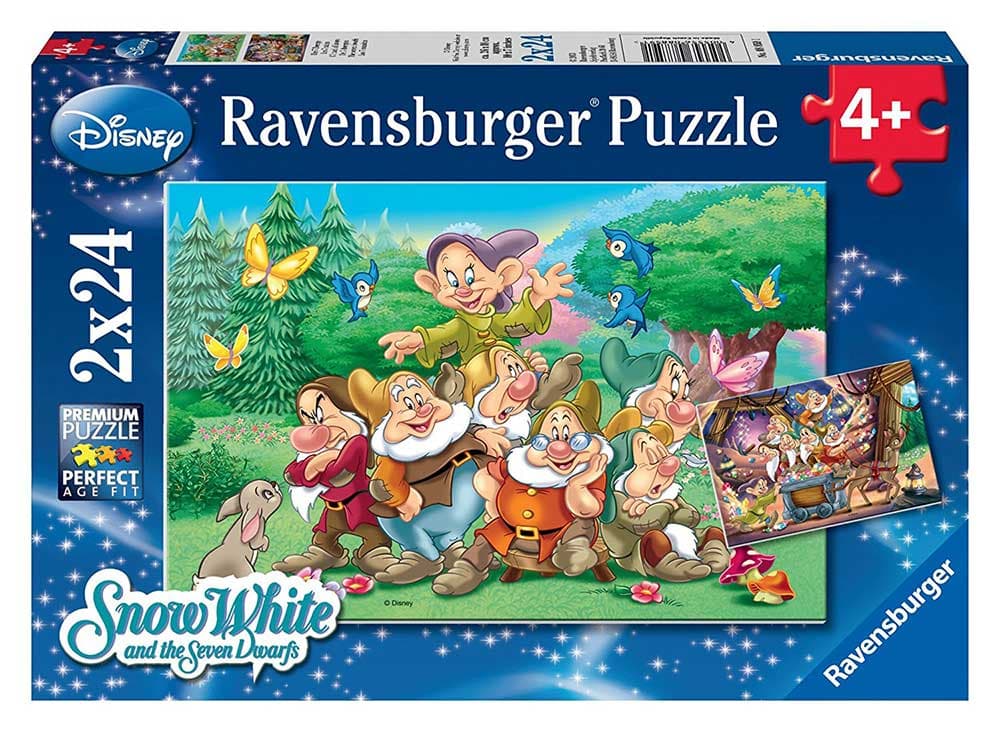Ravensburger puzzle Dečije puzle - 2x24 - Disney - Snow White and the seven Dwarfs   2x24 dela RA08859