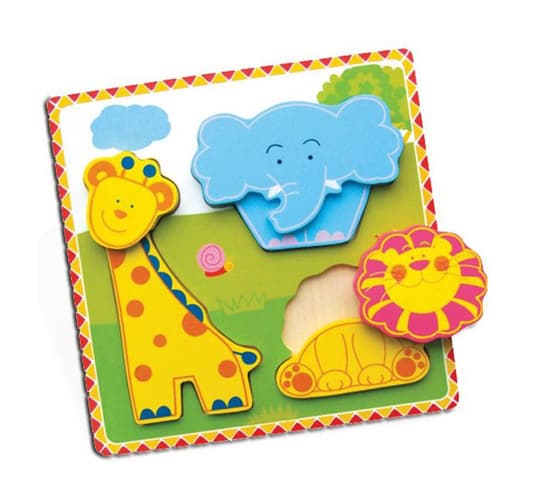 Viga drvena umetaljka 2 nivoa Zoo 59304A