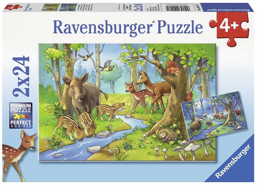 Ravensburger puzzle Dečije puzle - 2x24 - Životinje - Šumske životinje  2x24 delova RA09117