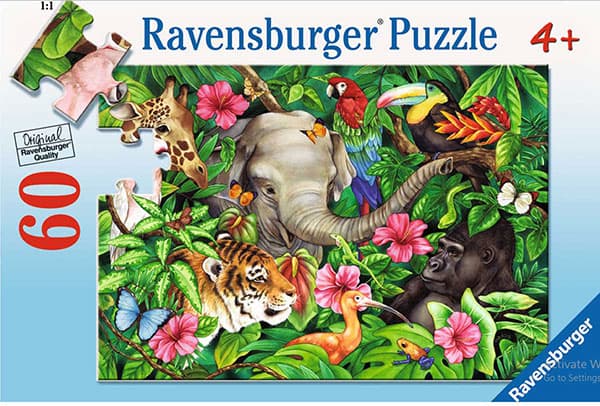 Ravensburger puzzle Dečije puzle - 60 - 1:1 - Životinje -  Tropical Friends   60 delova RA09533
