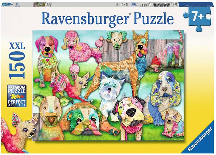 Ravensburger puzzle Dečije puzle - XXL - Životinje - Kučići - Pačvork kuce  150 delova RA10041