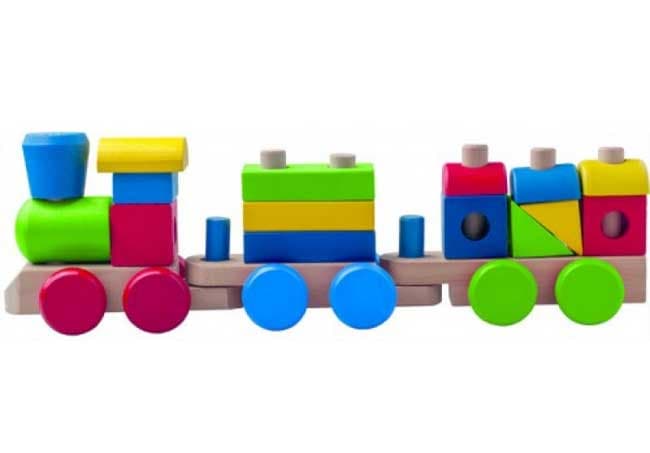 Woodyland Šareni vozić sa kockama 91846